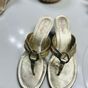 Lilly  Pulitzer Metallic Gold Sandals